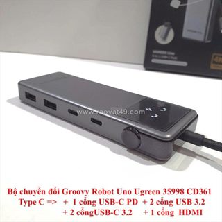 Hub type-c 6 cổng ugreen 35998 – nhỏ gọn nhưng “cân” cả thế giới kết nối!