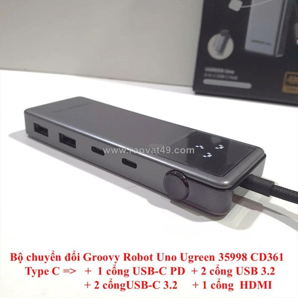 Hub type-c 6 cổng ugreen 35998 – nhỏ gọn nhưng “cân” cả thế giới kết nối!