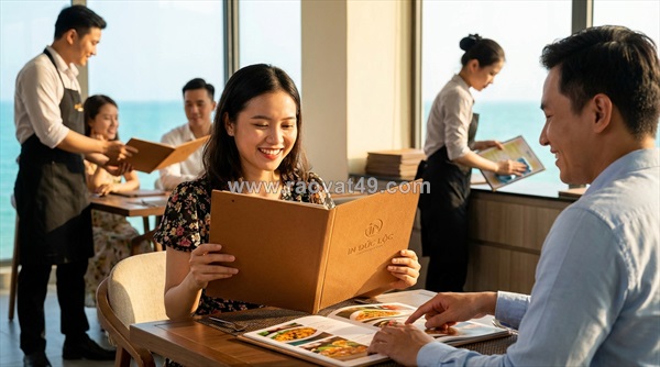 In menu nhà hàng tại nha trang