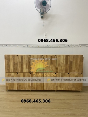 Kệ góc mầm non, kệ cá nhân mầm non, kệ gỗ nhà trẻ
