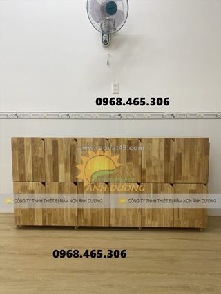 Kệ góc mầm non, kệ cá nhân mầm non, kệ gỗ nhà trẻ