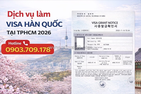 Làm visa hàn quốc 2026 nhanh gọn - vắng mặt, nhận kết quả sau 6–8 ngày