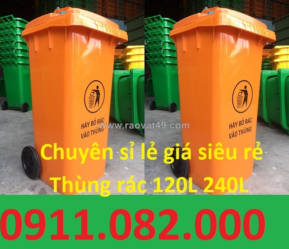 Liên hệ 0911082000 để mua thùng rác nhựa, thùng rác 120l, 240l giá rẻ cạnh tranh