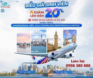 Malaysia airlines giảm 20% giá vé cho sinh viên