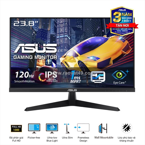 Màn hình asus vy249hgr – 23.8" ips 120hz mượt mà