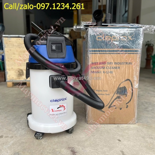 Máy hút bụi thùng nhựa cleprox 40l x1/40 giá rẻ