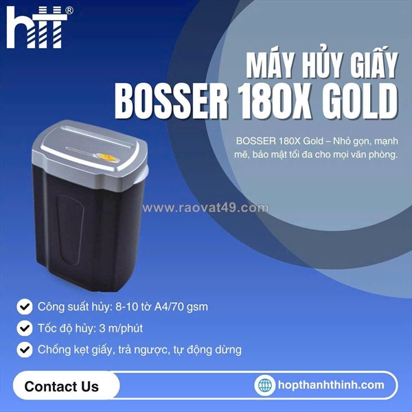 Máy hủy giấy bosser 0x gold