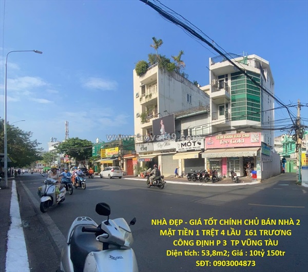 Nhà đẹp - giá tốt chính chủ bán nhà 2 mặt tiền 1 trệt 4 lầu  161 trương công