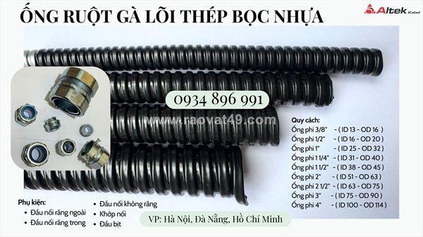 Ống kẽm bọc thép và đầu nối phi 25 thanh hóa, hà tĩnh, nghệ an