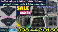 Pallet nhựa xuất khẩu 1000x1000x120mm màu đen