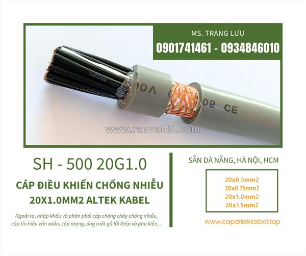 Phân phối cáp điều khiển chống nhiễu 20x1.0 đà nẵng, hà nội