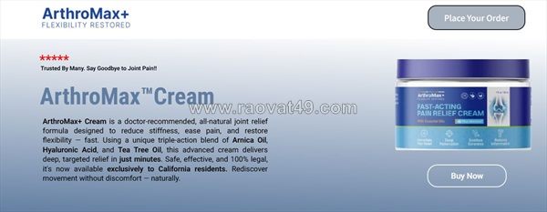 See ingredients and uses of arthromax pain relief cream