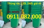 Thùng rác chất lượng giá rẻ cạnh tranh- thùng thu gom rác, thùng rác 120l 240l 660l- lh 0911.082.000