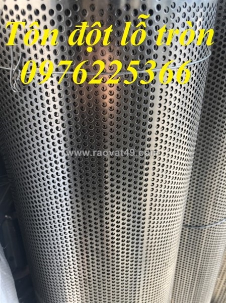Tôn đột lỗ tròn dày 0.3ly, 0.4ly, 0.5ly, 0.7ly
