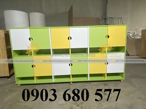 Tủ kệ gỗ mầm non cho trẻ nhỏ sử dụng, an toàn, chất lượng