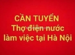 Tuyển dụng thợ điện nước làm việc tại hà nội