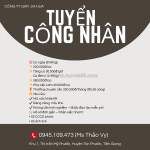 Tuyển lao động phổ thông huyện tân phước