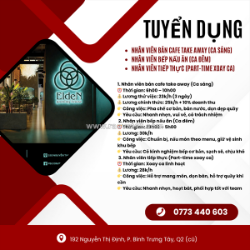 Tuyển nhân viên bán cafe và bếp ca đêm quận 2