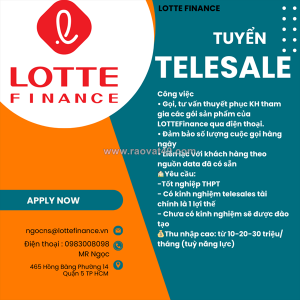 Tuyển nhân viên bán hàng qua điện thoại quận 5