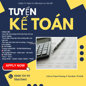 Tuyển nhân viên kế toán quận 8