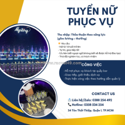 Tuyển nhân viên phục vụ quầy bar (nữ – full/part-time)