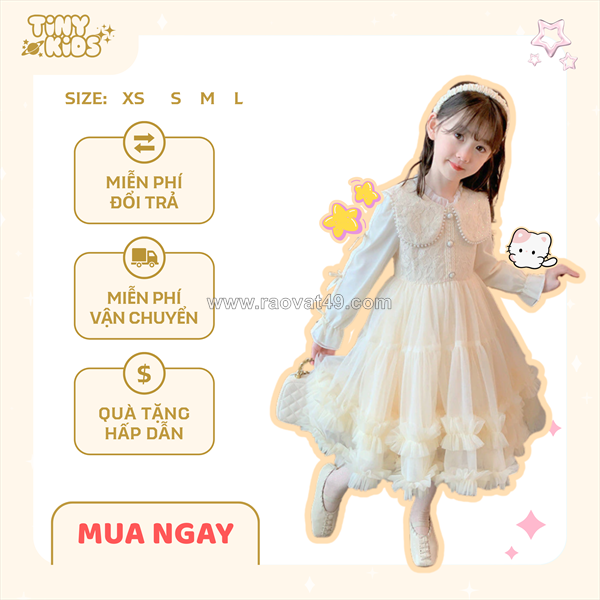 Váy xòe công chúa baby dễ thương cho bé gái – mẹ nào cũng nên biết