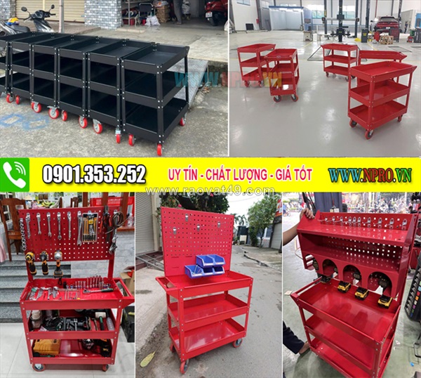 Xe đẩy 3 ngăn để đồ nghề( xe đựng dụng cụ)