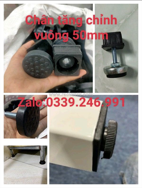 Xưởng sản xuất chân tăng chỉnh chiều cao vuông 50mm