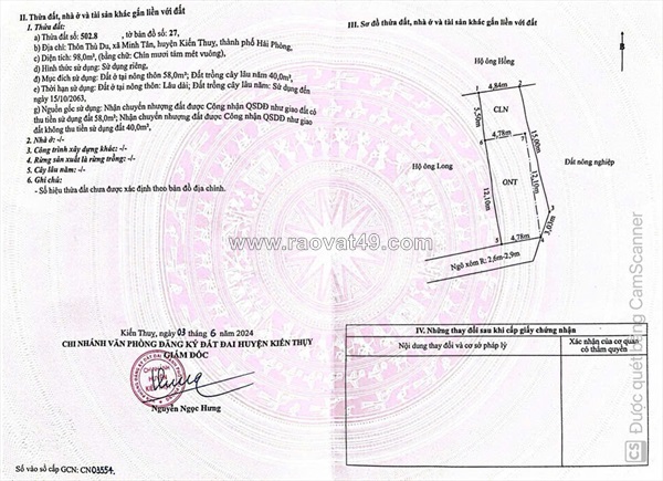 9xx triệu lô đất thù du minh tân ngõ nhựa 4m -zalo 0567 222 555