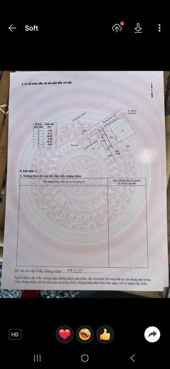 Bán 1 cặp song sinh trung tâm xã bình khánh – cần giờ => 131,8m & 129,8m chỉ 23