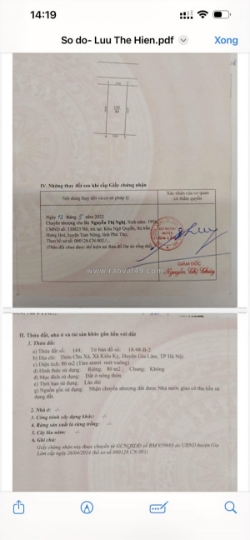 Bán 80 m2 đất tái định cư kiêu kỵ – gia lâm  giá chỉ 100 tr/m2, lh 0985865658