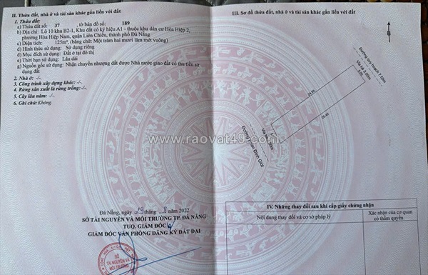 Bán đất mt đường phan đình giót gần chợ nam ô