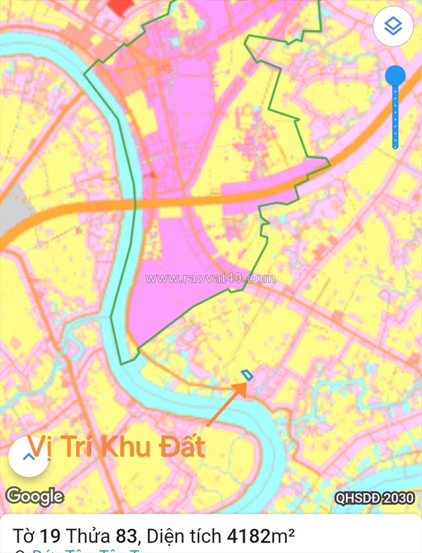 Bán gấp lô đất lúa hai mặt tiền hạ giá 570 triệu.công
