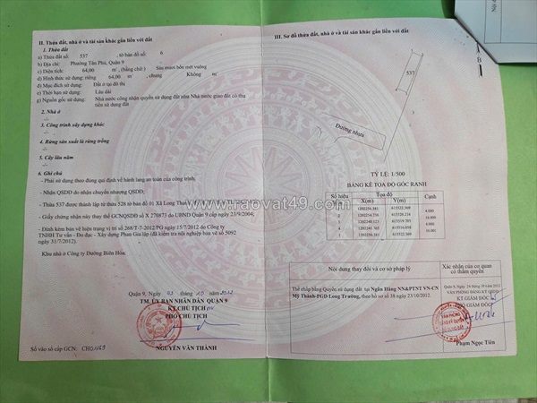 Bán lô đất chung tường bệnh viện ung bướu 2, thủ đức, tp hcm