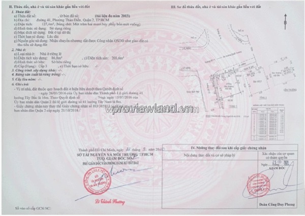 Bán lô đất quận 2, mặt tiền đường thái ly, thảo điền, 127m2 đất, sổ hồng