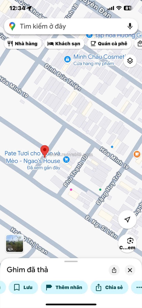 Bán lô đất tđc ngô sĩ liên  - đấu lưng phú thạnh 10