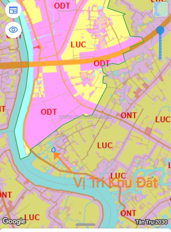 Bán lô đất thổ lúa vườn không dính quy hoạch giá 7,2 tỷ