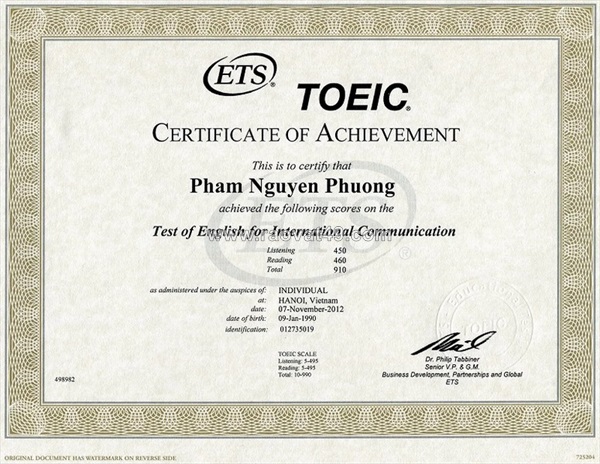 Bằng anh văn toeic có thời hạn bao lâu? giải đáp nhanh & tư vấn hồ sơ