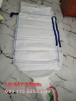 Bao jumbo nắp trùm đáy xả đã qua sử dụng kích thước chuẩn