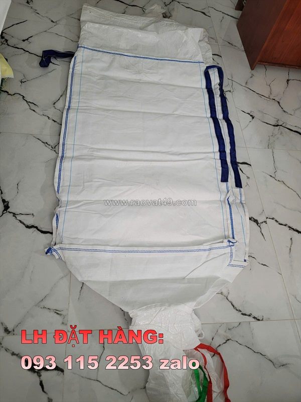 Bao jumbo nắp trùm đáy xả đã qua sử dụng kích thước chuẩn