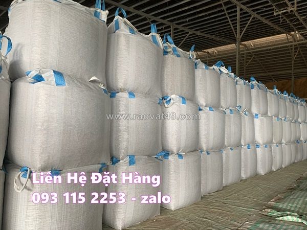 Bao jumbo nắp trùm đáy xả đã qua sử dụng kích thước chuẩn