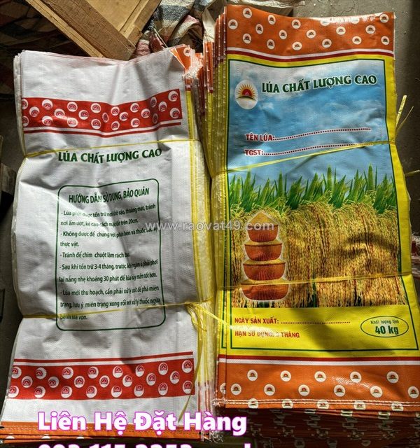 Bao lúa giống 40kg – lúa cấy làm sạch 40kg – lúa cấp xác nhận 40kg