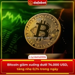 Bitcoin giảm xuống dưới 74.000 usd, tăng nhẹ 0,1% trong ngày