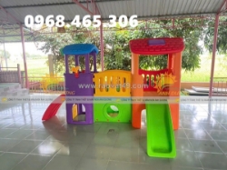 Bộ cầu trượt ngôi nhà trẻ em, nhà leo cầu trượt cho bé