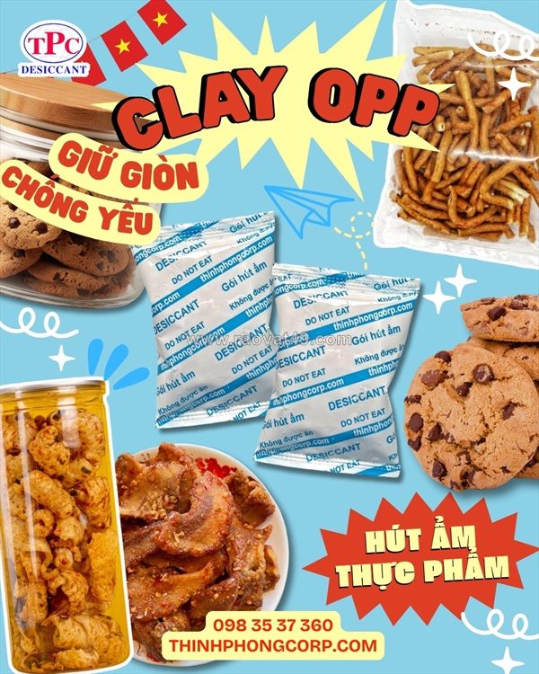Cách bảo quản đồ ăn vặt luôn giòn với gói hút ẩm clay