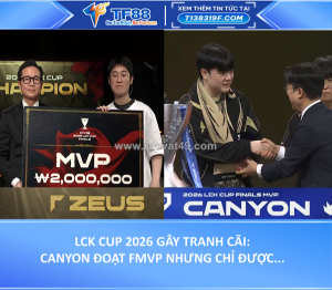 Canyon đoạt fmvp nhưng chỉ được... chúc mừng bằng miệng