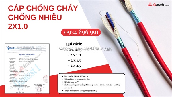 Cáp chống cháy chống nhiễu 2 lõi altek kabel – phân phối tp.hcm, bình dương, đồng nai