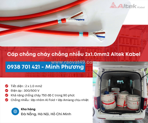 Cáp chống cháy chống nhiễu 2x1.0mm2 – giải pháp an toàn cho mọi công trình