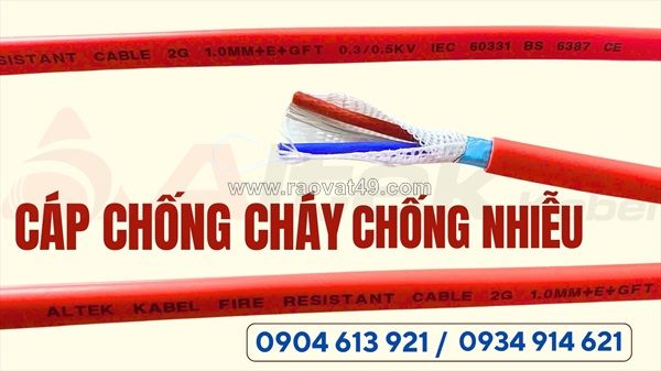 Cáp điện chống cháy chống nhiễu 1px16awg altek kabel