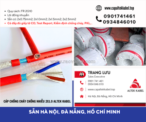 Cáp điện chống cháy chống nhiễu 2x1.0 sẵn đà nẵng, bình định, phú yên, khánh hòa